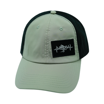 Mountains - 6 Panel - Unstructured - Green / Black - Laser Mesh (Unisex)