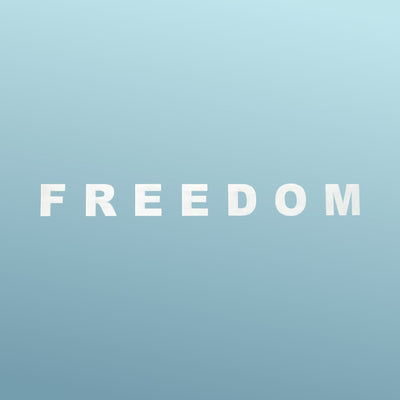 FREEDOM - Sticker - Vinyl - White