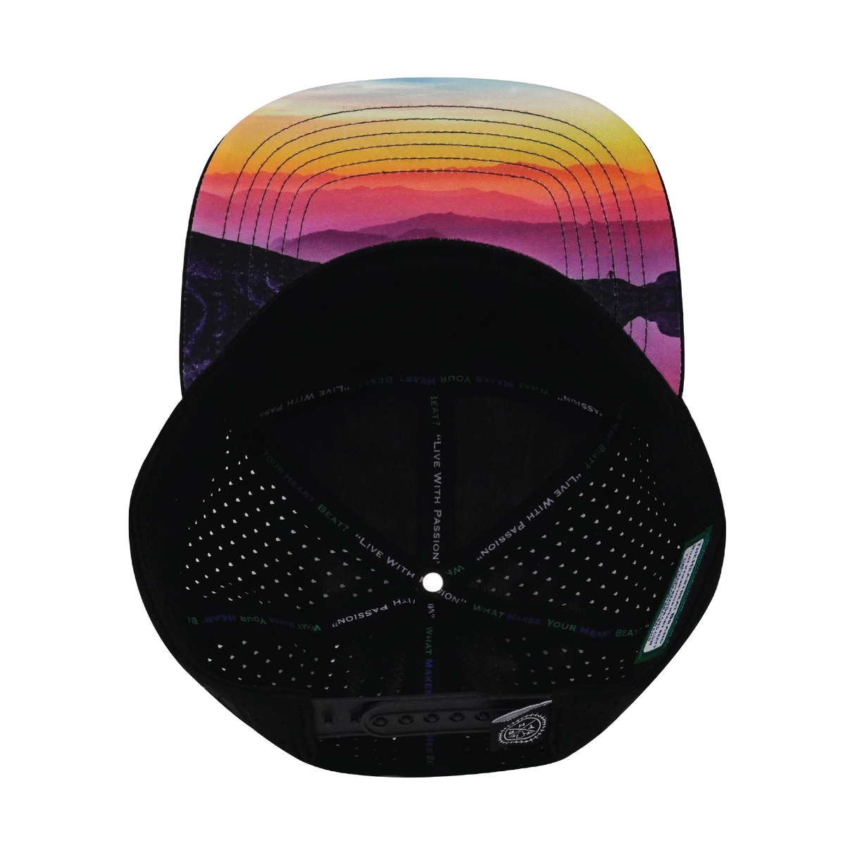 **YOUTH** THB - 7 Panel - Blue Ridge - Black / Baby Blue - Laser Mesh (Unisex)