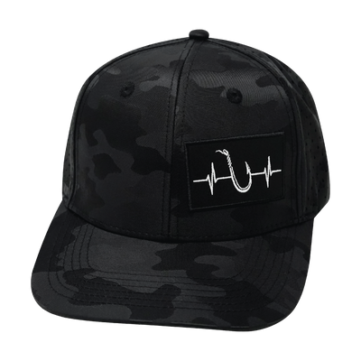 Fishing - 6 Panel - Black Camo - Laser Mesh (Unisex)