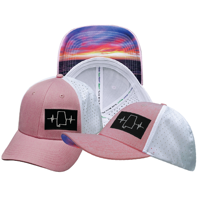 Alabama - 6 Panel - Shallow Fit - Pony Tail - Pink / White - Laser Mesh (Unisex)
