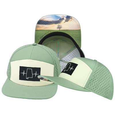 Alabama - 7 Panel - Sage / Cream - Laser Mesh (Unisex)
