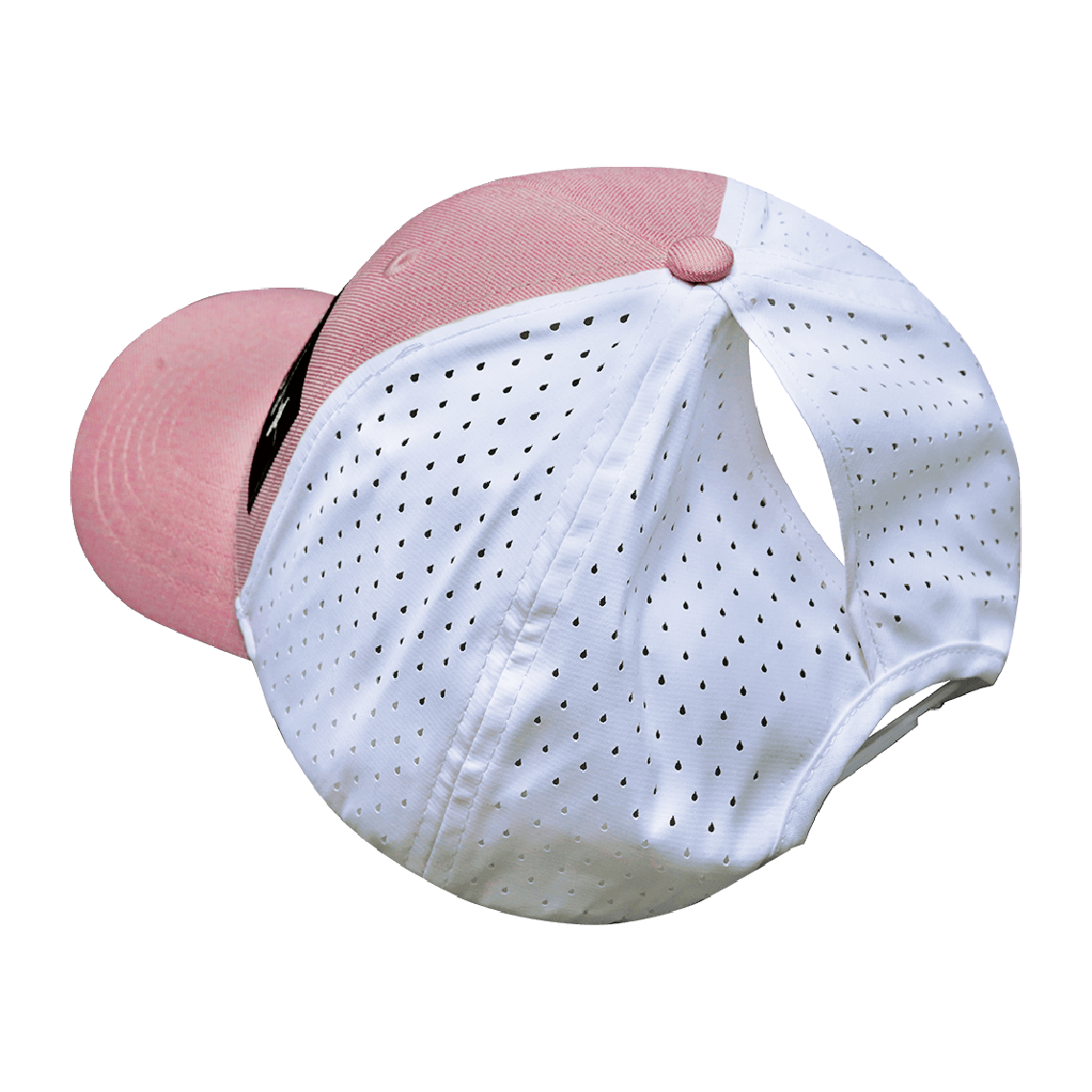 Alabama - 6 Panel - Shallow Fit - Pony Tail - Pink / White - Laser Mesh (Unisex)