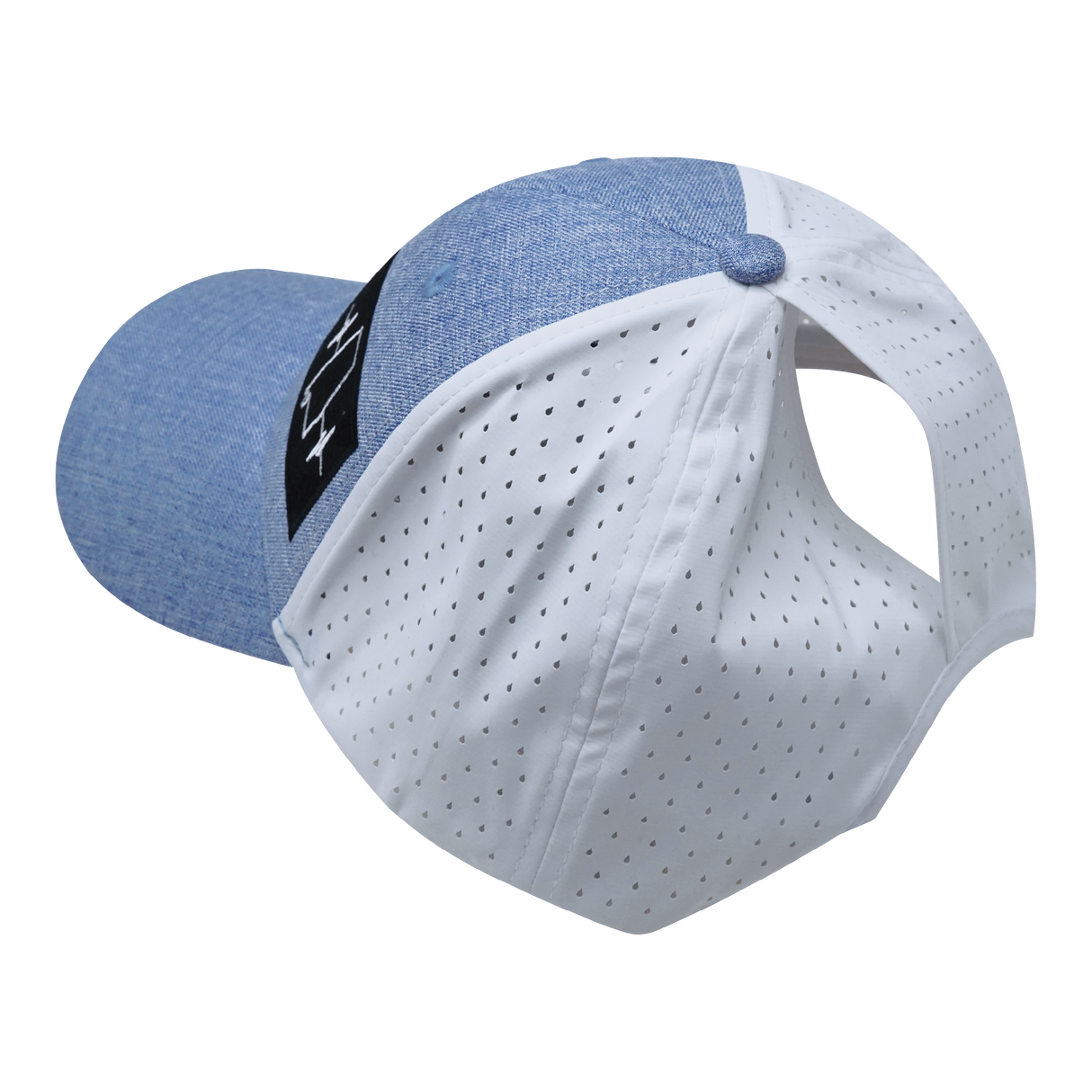 Alabama - 6 Panel - Shallow Fit - Pony Tail - Light Blue / White - Laser Mesh (Unisex)