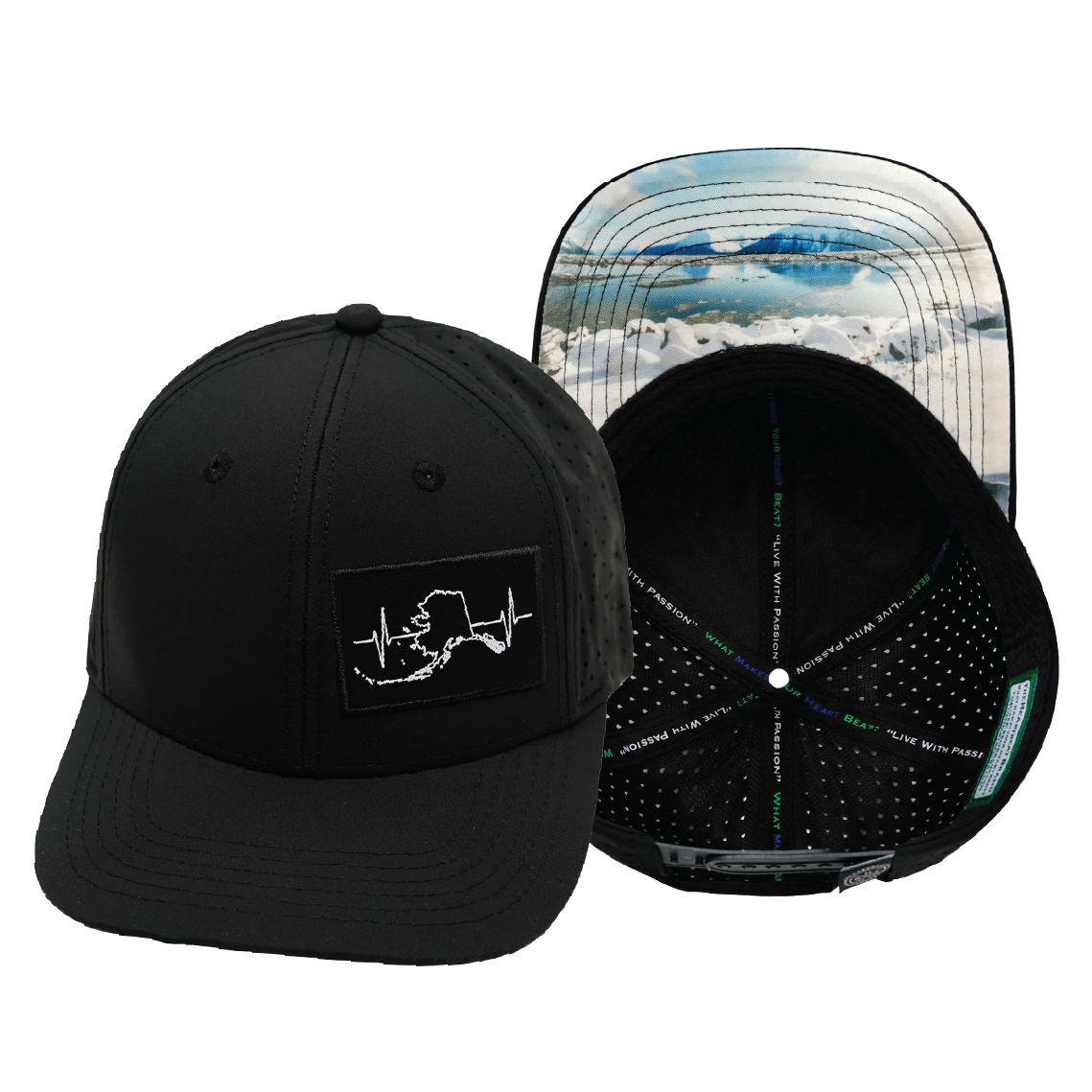 Alaska - 6 Panel - Black - Laser Mesh (Unisex)