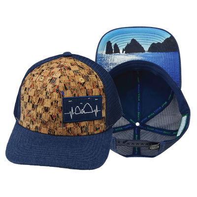 Cabo - 6 Panel - Cork - Navy - Trucker Mesh (Unisex)