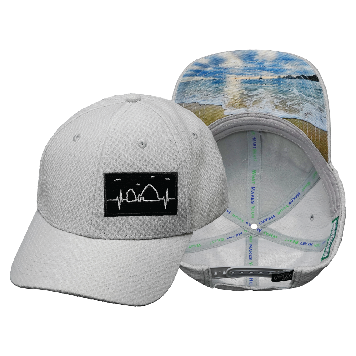 Cabo - 6 Panel - AirMesh - Atheltic Fit - Gray - Fabric Back (Unisex)