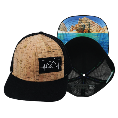 Cabo - 6 Panel - Cork - Black - Trucker Mesh (Unisex)