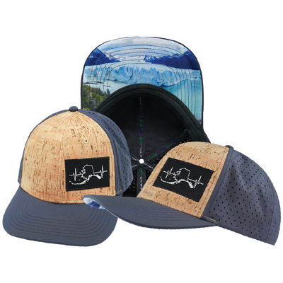 Alaska - 6 Panel - Cork - Charcoal - Laser Mesh (Unisex)