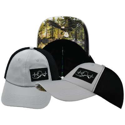 Alaska - 6 Panel - Unstructured - Gray / Black - Soft Trucker Mesh (Unisex)
