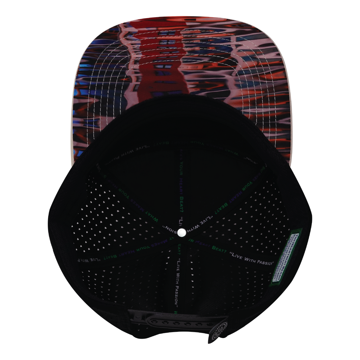 **YOUTH** THB - 7 Panel - Art Deco - Cream / Black - Laser Mesh (Unisex)