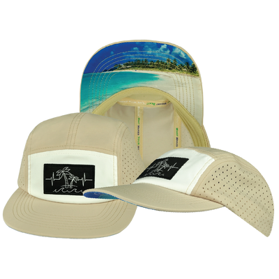 Beach - 5 Panel - Sporty - Unstructured - Sand / White - Laser Mesh (Unisex)