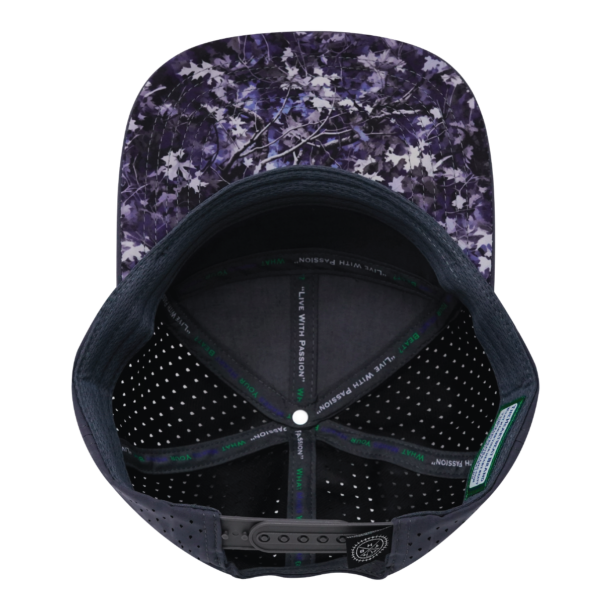 THB - 7 Panel - Blue Fall Camo - Charcoal / White - Laser Mesh (Unisex)