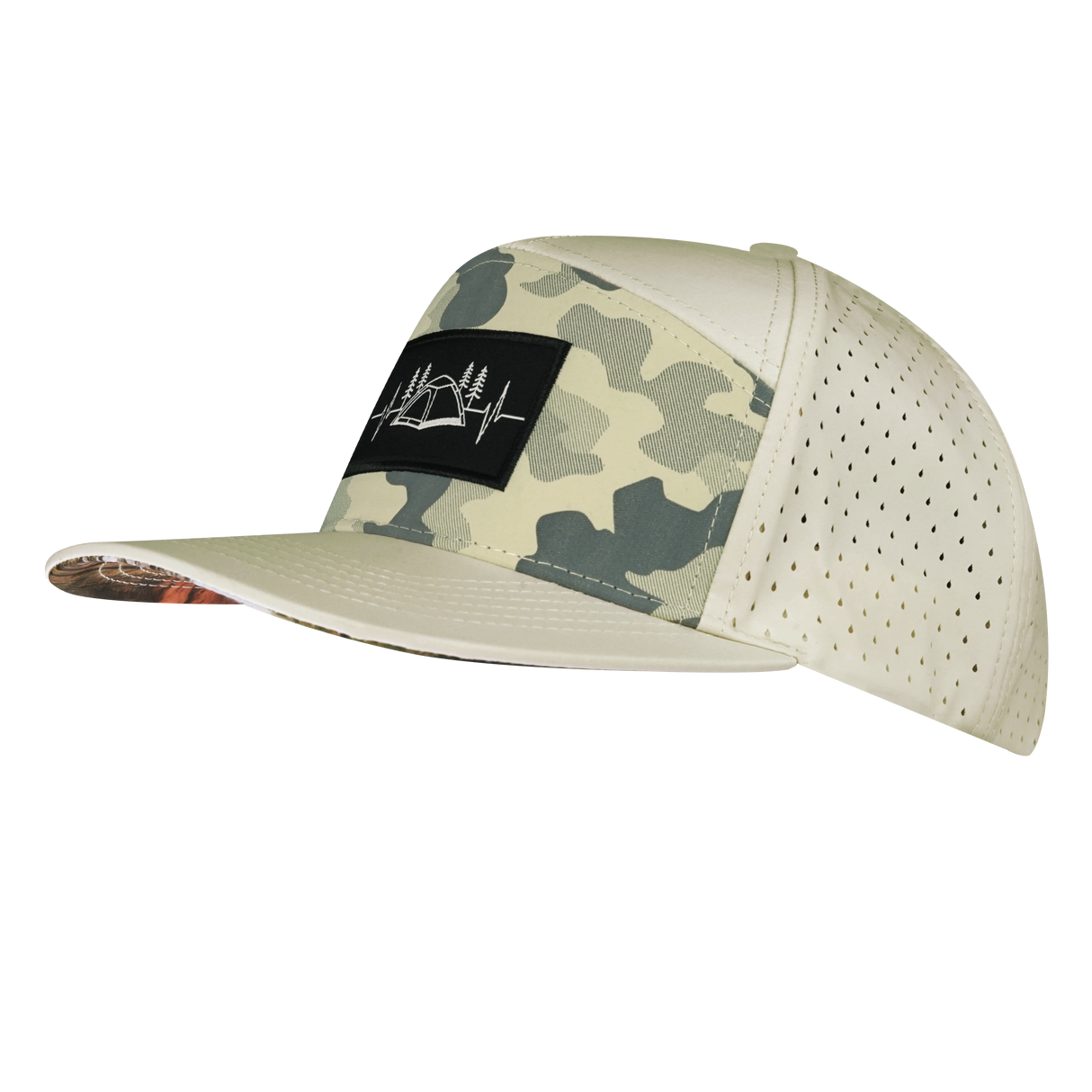 Camping - 7 Panel - Cream / Cream Camo - Laser Mesh (Unisex)