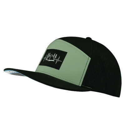Camping - 7 Panel - Black / Sage - Laser Mesh (Unisex)