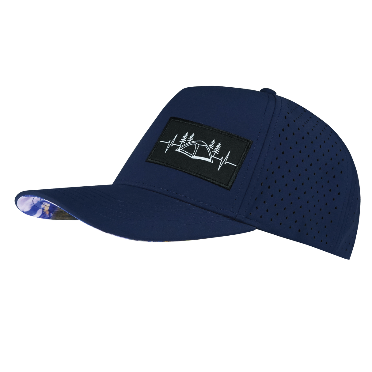 Camping - 5 Panel - Structured - Royal Blue - Laser Mesh (Unisex)