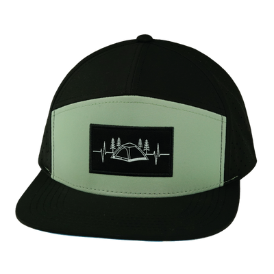 Camping - 7 Panel - Black / Sage - Laser Mesh (Unisex)