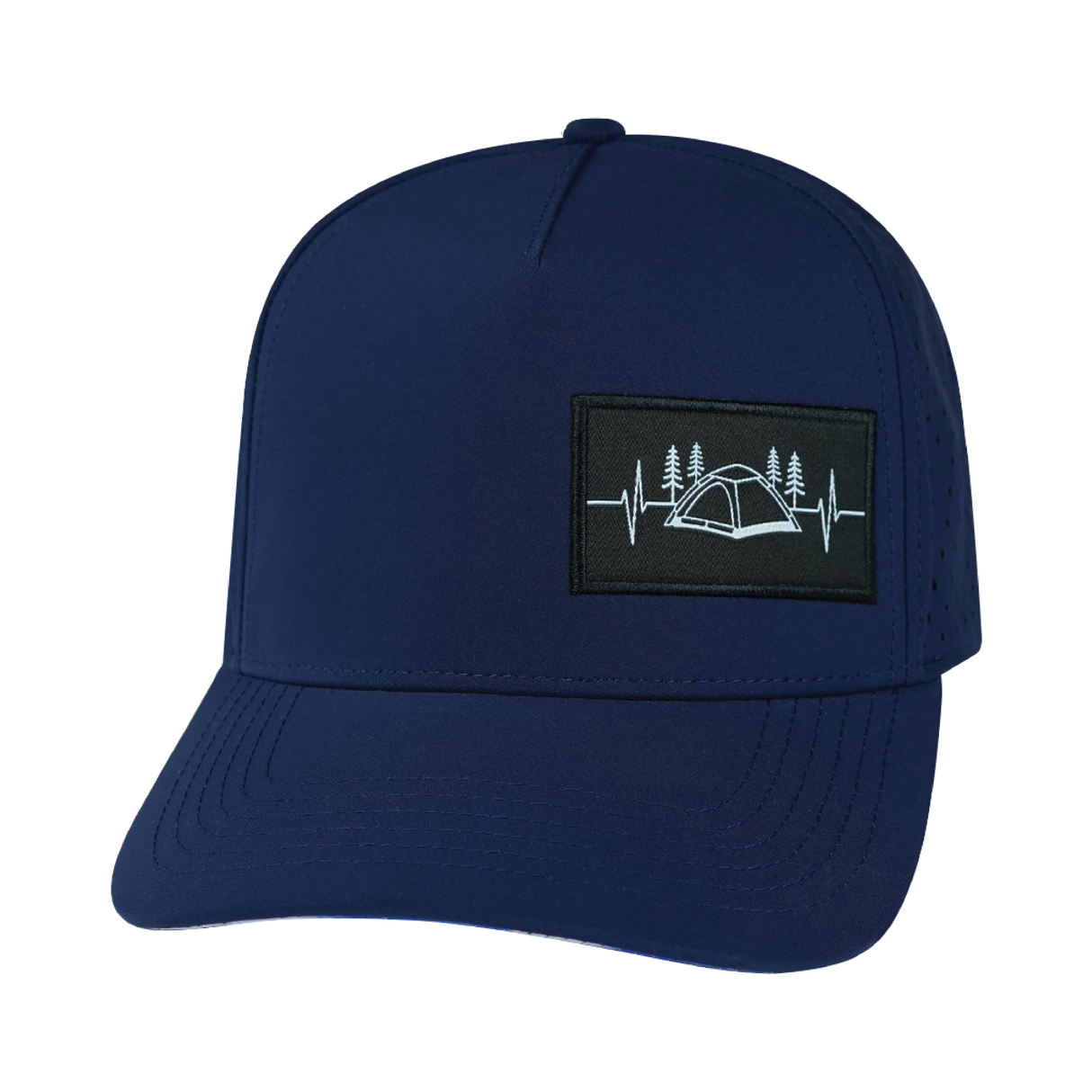 Camping - 5 Panel - Structured - Royal Blue - Laser Mesh (Unisex)