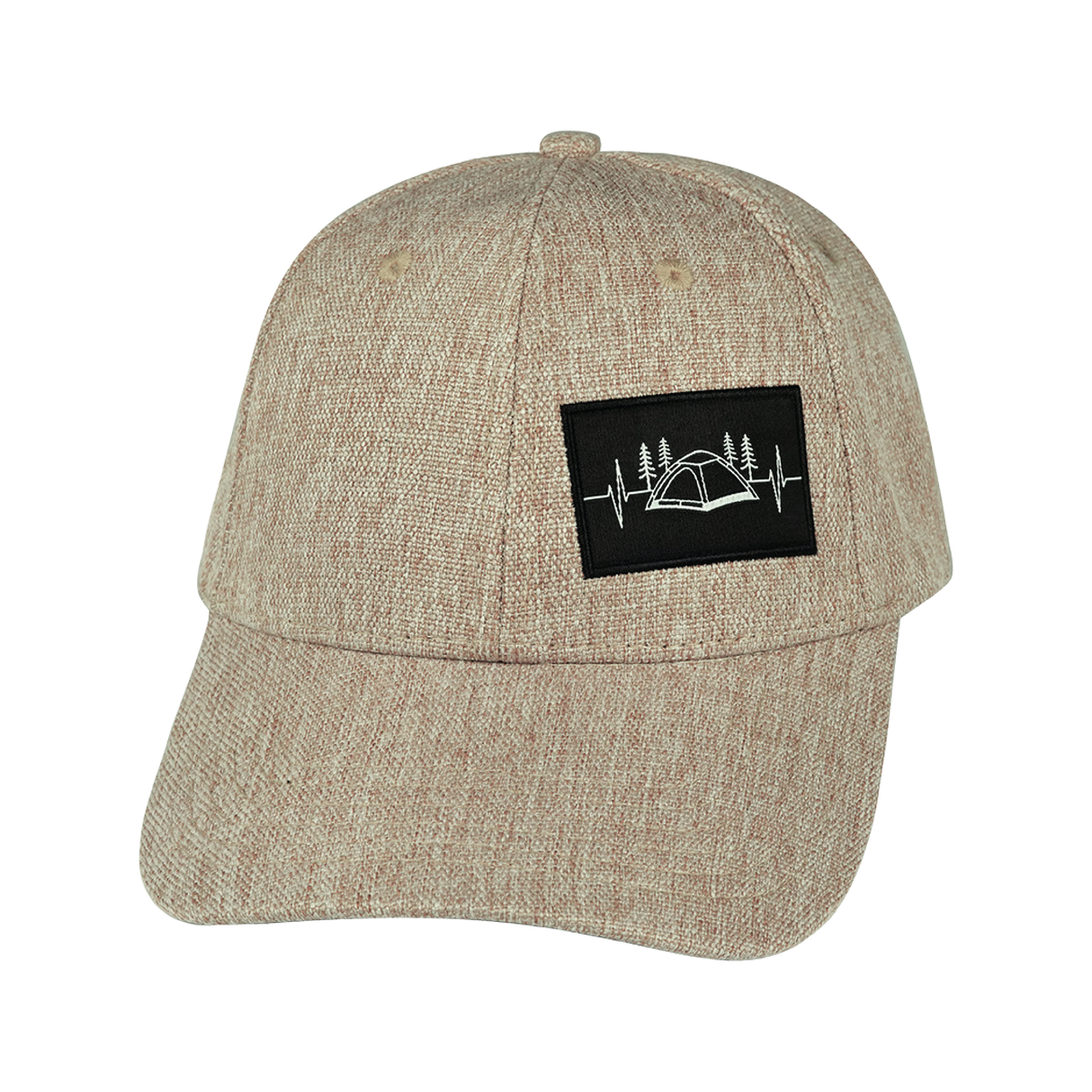 Camping - 6 Panel - Shallow Fit - Tan Hemp - Fabric Back (Unisex)