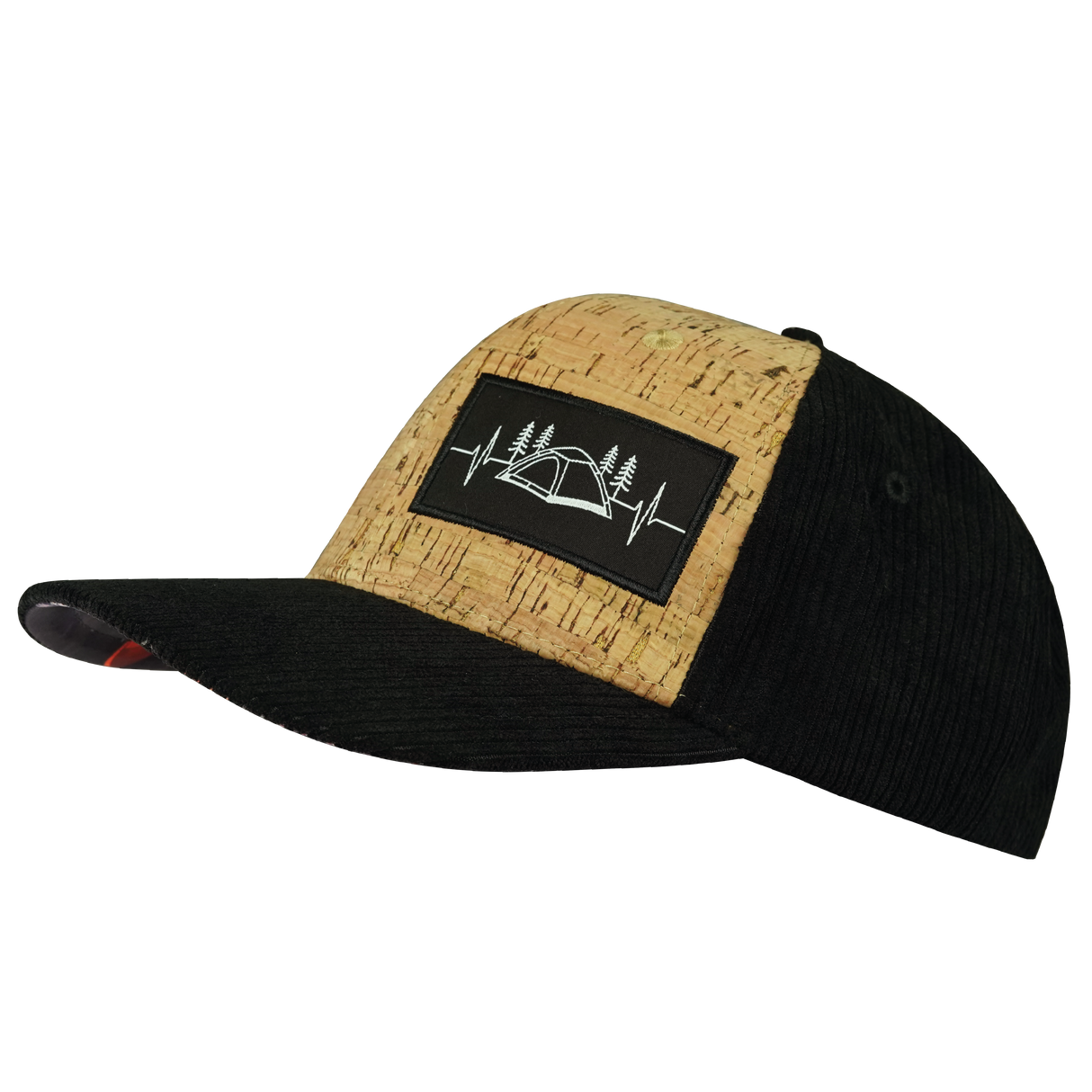 Camping - 6 Panel - Cork - Corduroy - Black - Laser Mesh (Unisex)