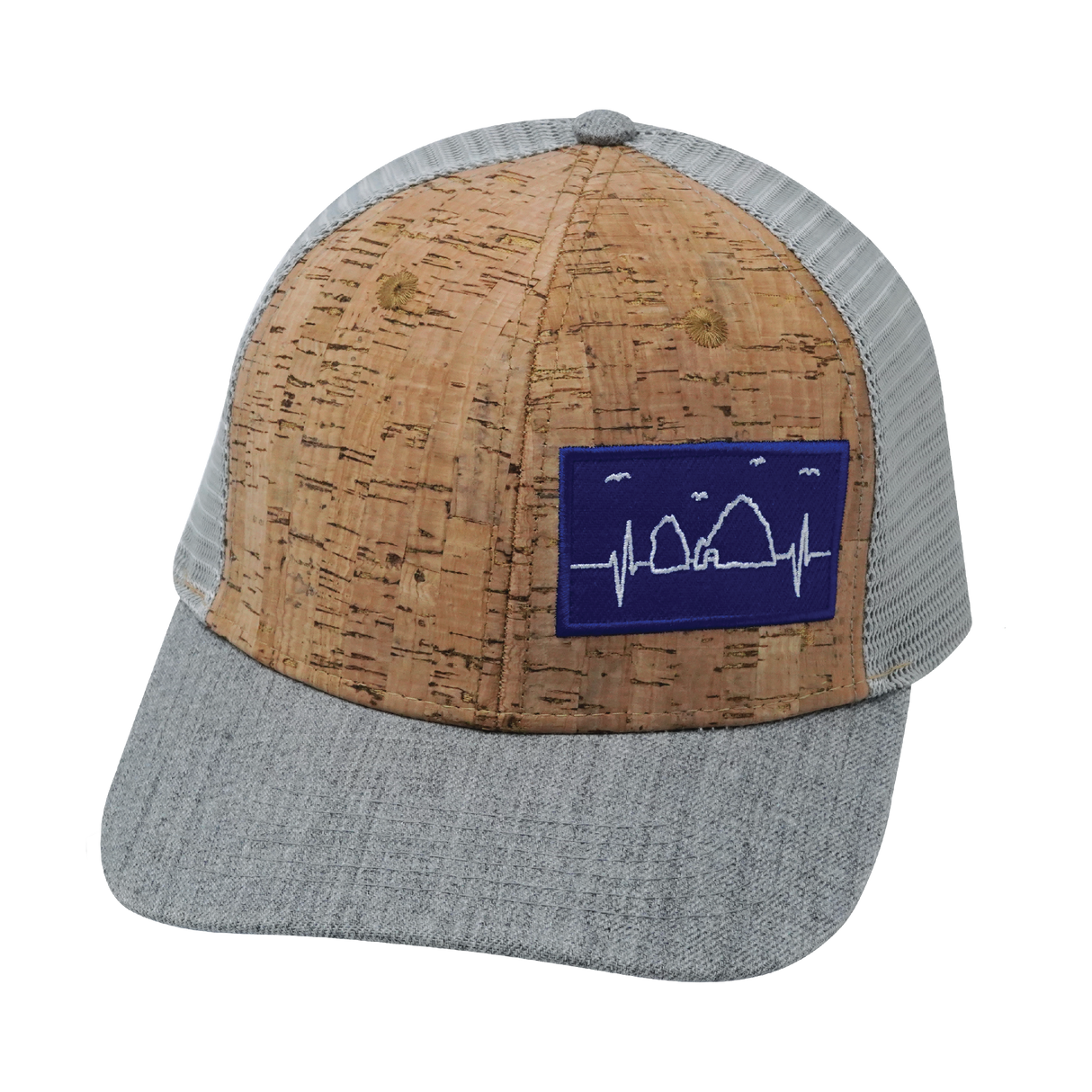 Cabo - 6 Panel - Cork - Heather Gray - Trucker Mesh (Unisex)