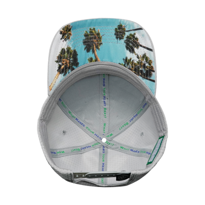 California - 6 Panel - AirMesh - Athletic Fit - Gray - Fabric Back (Unisex)