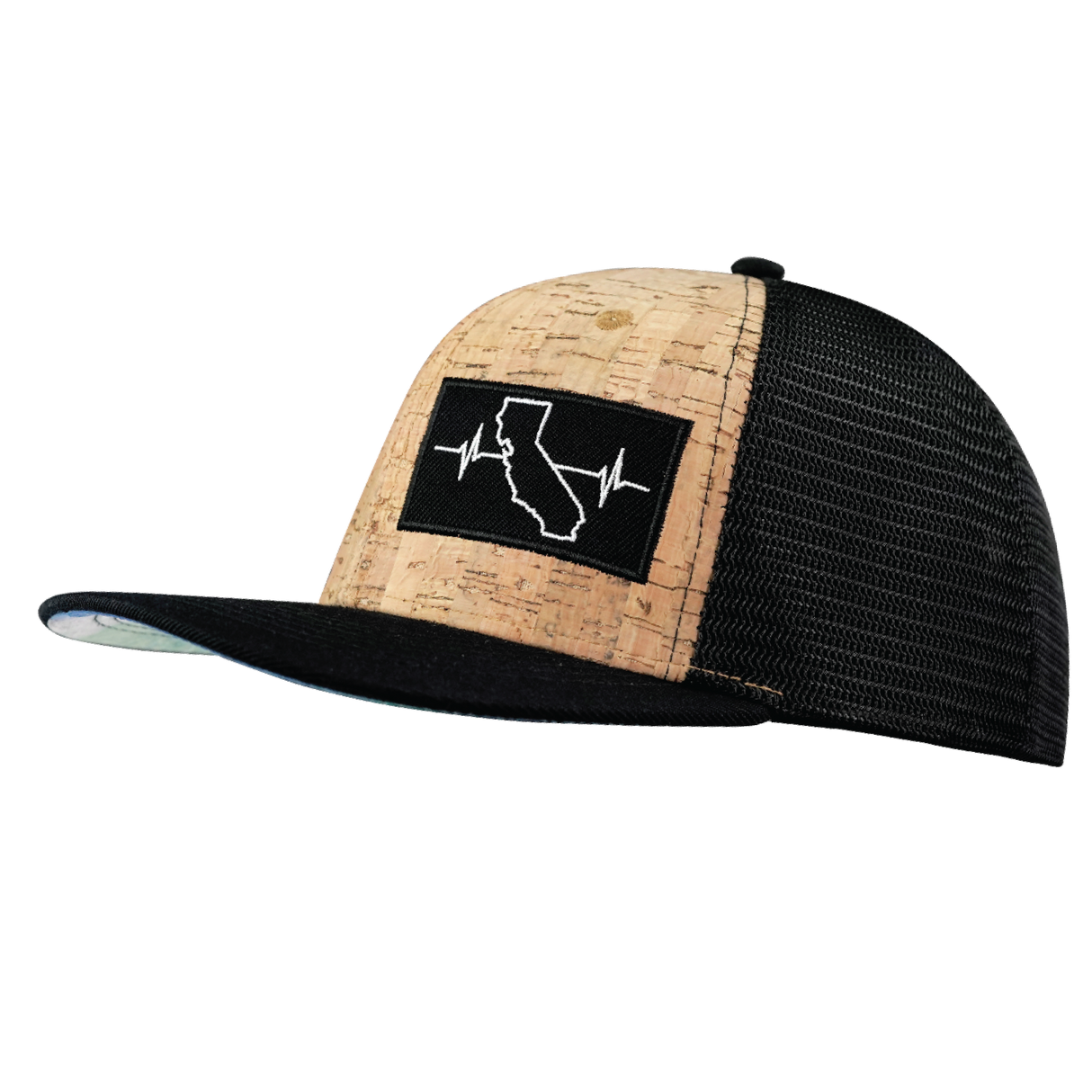 California - 6 Panel - Cork - Black - Trucker Mesh (Unisex)