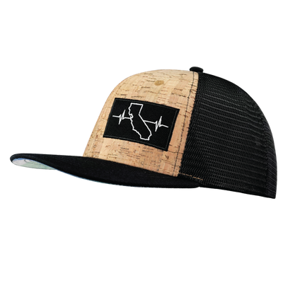 California - 6 Panel - Cork - Black - Trucker Mesh (Unisex)