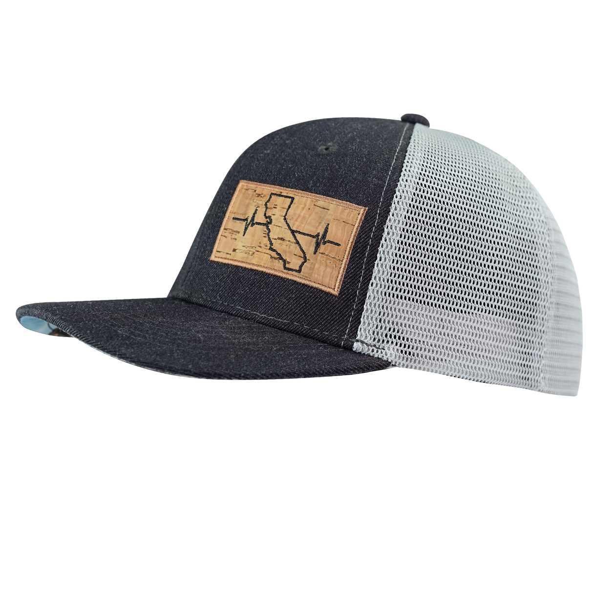 California - 6 Panel - Charcoal / Gray - Trucker Mesh (Unisex)