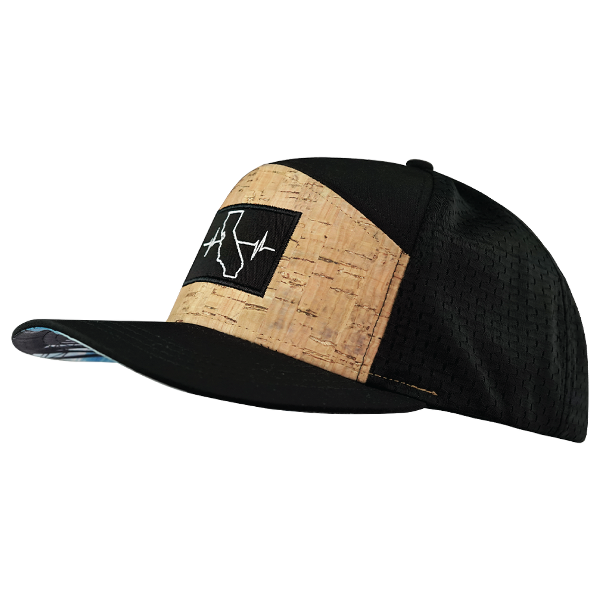 California - 7 Panel - Cork - Black - Jersey Mesh (Unisex)