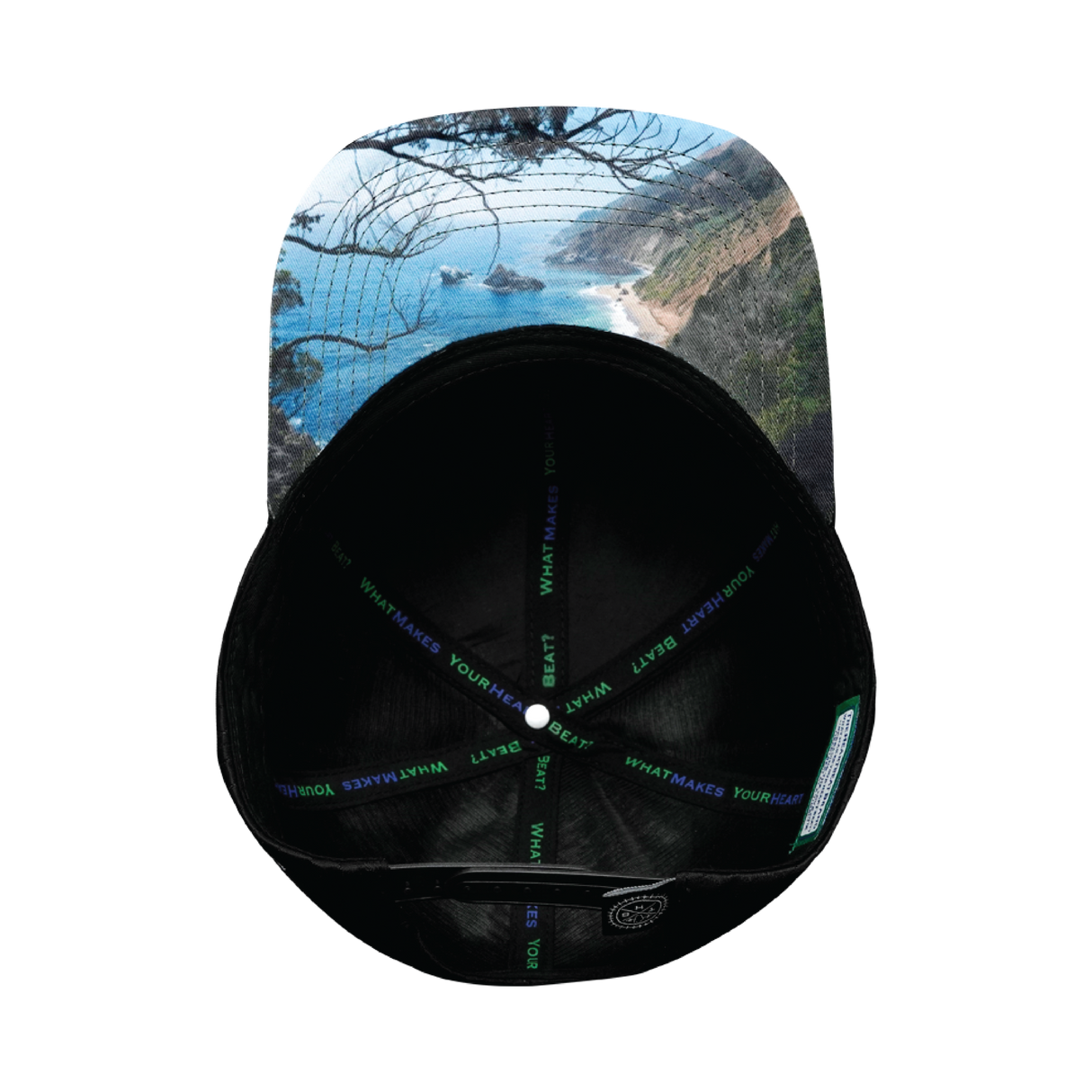 California - 6 Panel - Green Camo / Black - Jersey Mesh (Unisex)