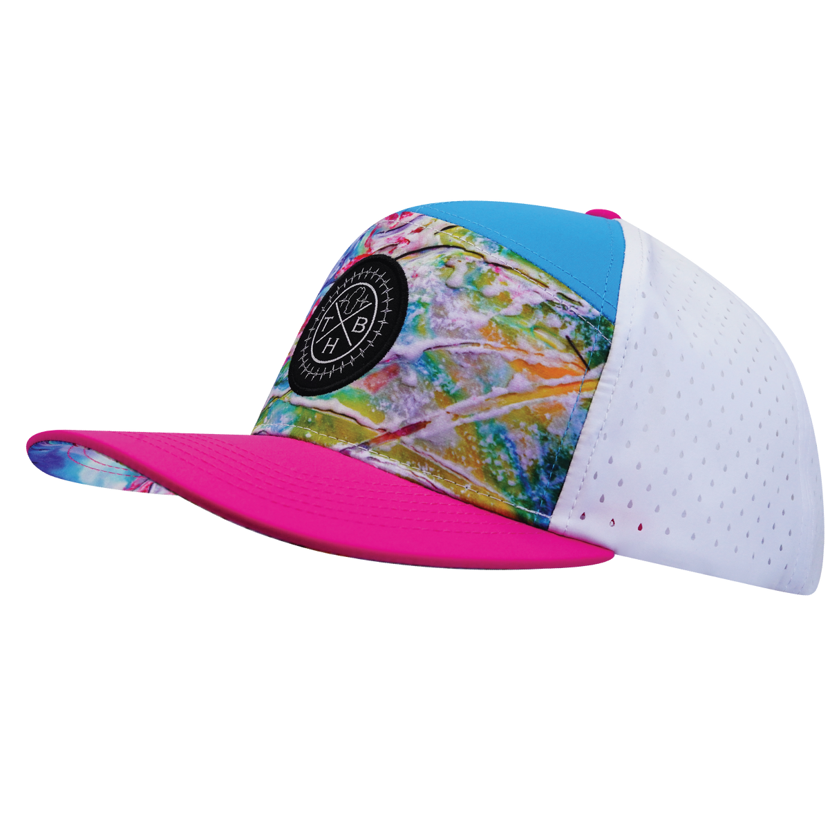 THB - 7 Panel - Candy Land - Neon Pink / Neon Blue / White - Laser Mesh (Unisex)