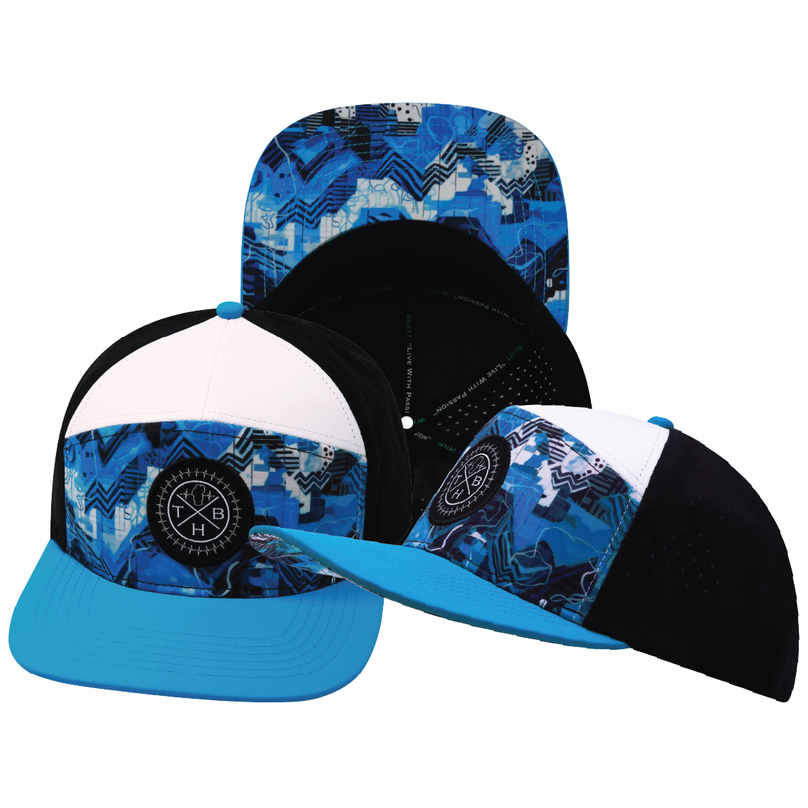 THB - 7 Panel - Blue Shock - Neon Blue / White / Black - Laser Mesh (Unisex)