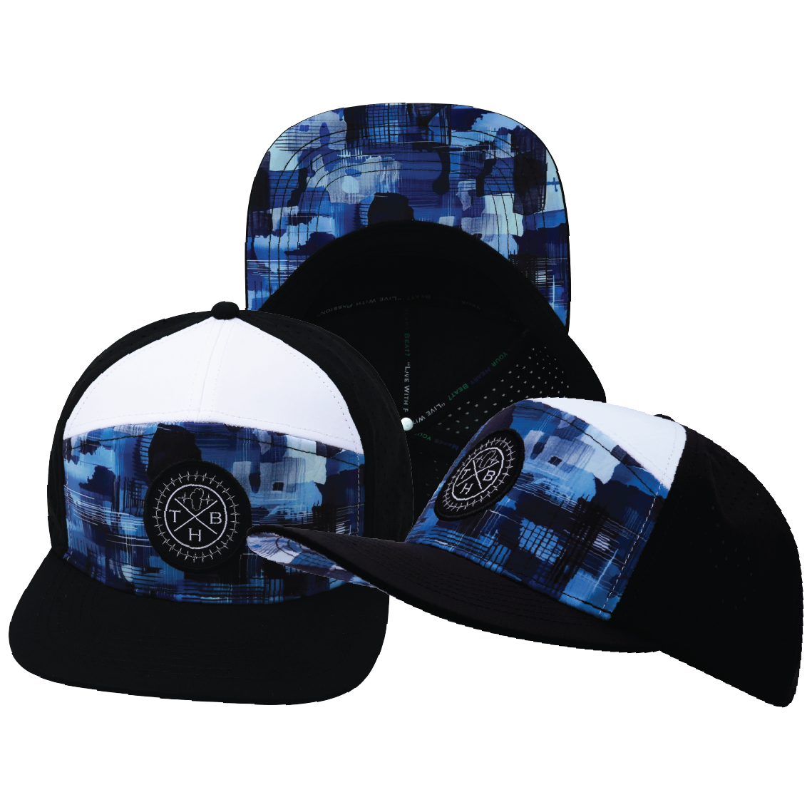 **YOUTH** THB - 7 Panel - Artist Storm - Black / White (- Laser Mesh (Unisex)