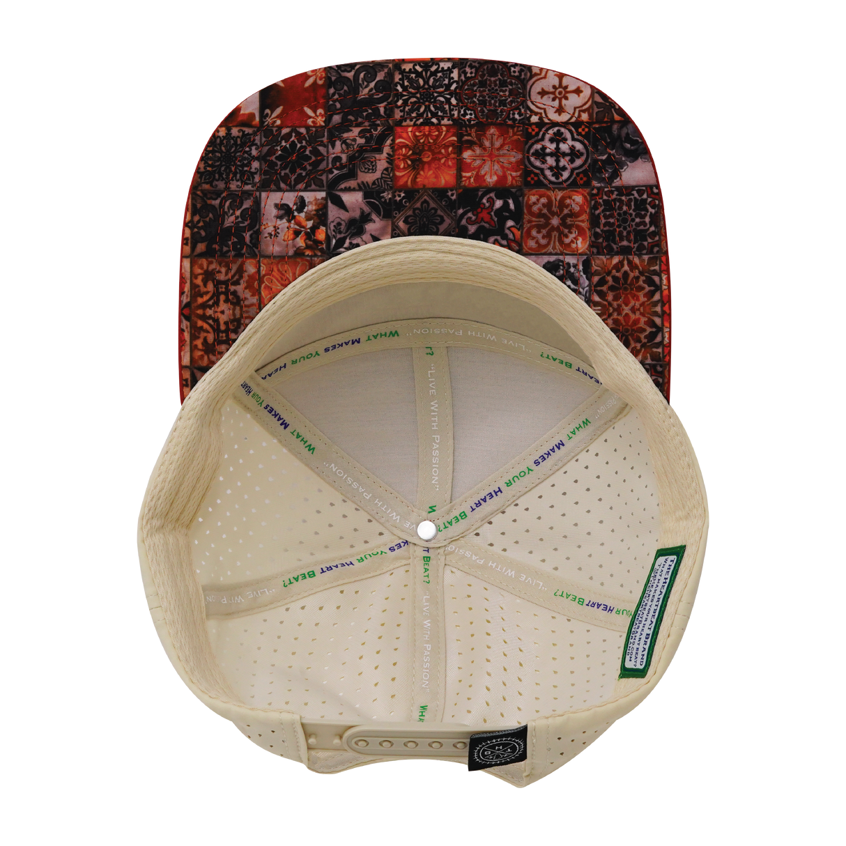 **YOUTH** THB - 7 Panel - Copper Stitch - Red Rock / Cream - Laser Mesh (Unisex)