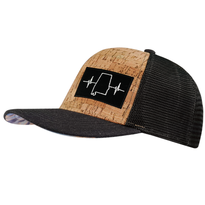 Alabama - 6 Panel - Cork - Charcoal - Trucker Mesh (Unisex)