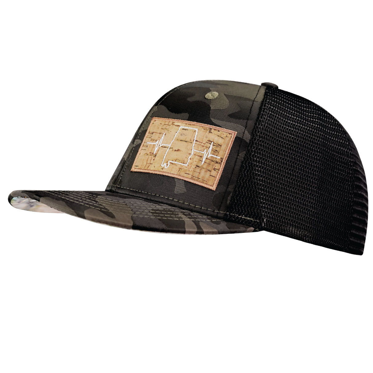 Alabama - 6 Panel - Tan Camo / Black - Trucker Mesh (Unisex)