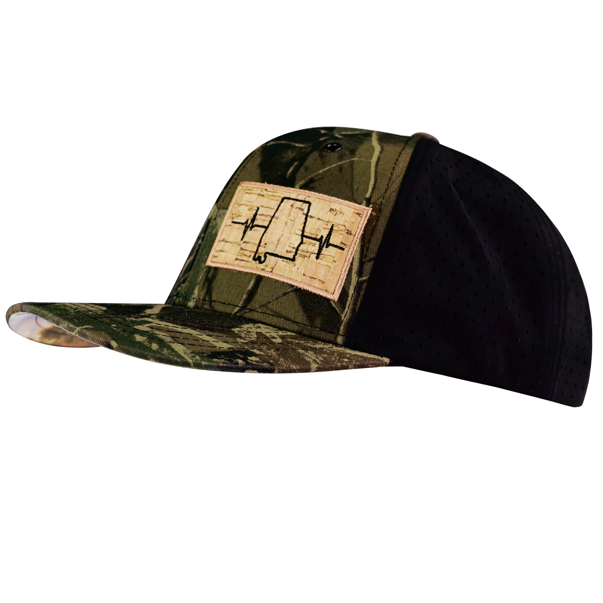 Alabama - 6 Panel - Tan Tree Camo / Black - Laser Mesh (Unisex)
