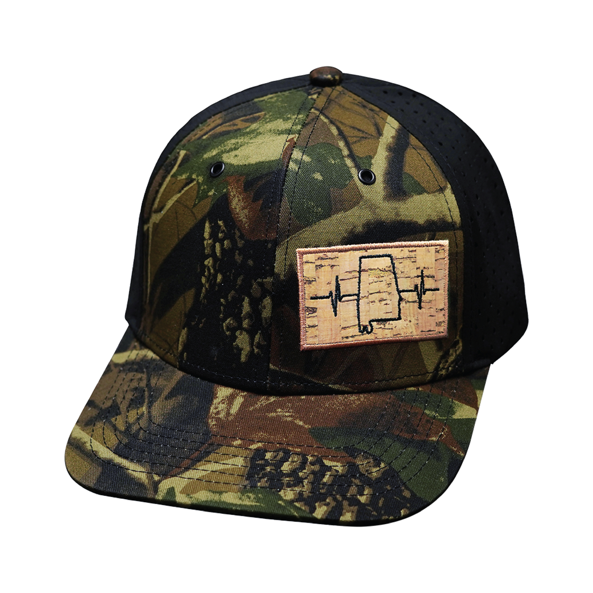Alabama - 6 Panel - Tan Tree Camo / Black - Laser Mesh (Unisex)