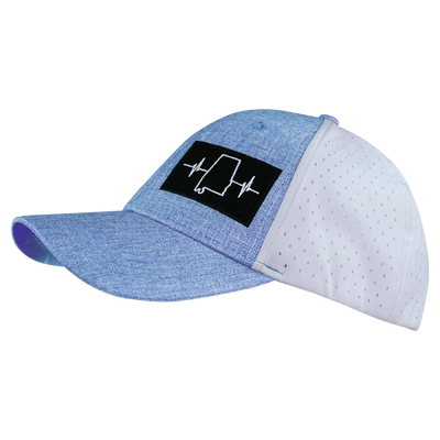 Alabama - 6 Panel - Shallow Fit - Pony Tail - Light Blue / White - Laser Mesh (Unisex)