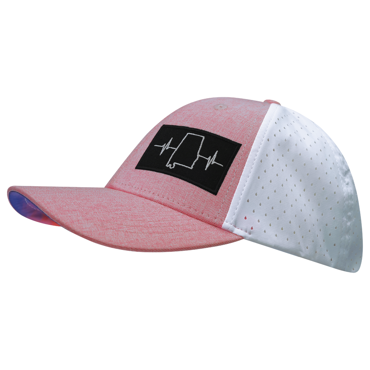 Alabama - 6 Panel - Shallow Fit - Pony Tail - Pink / White - Laser Mesh (Unisex)
