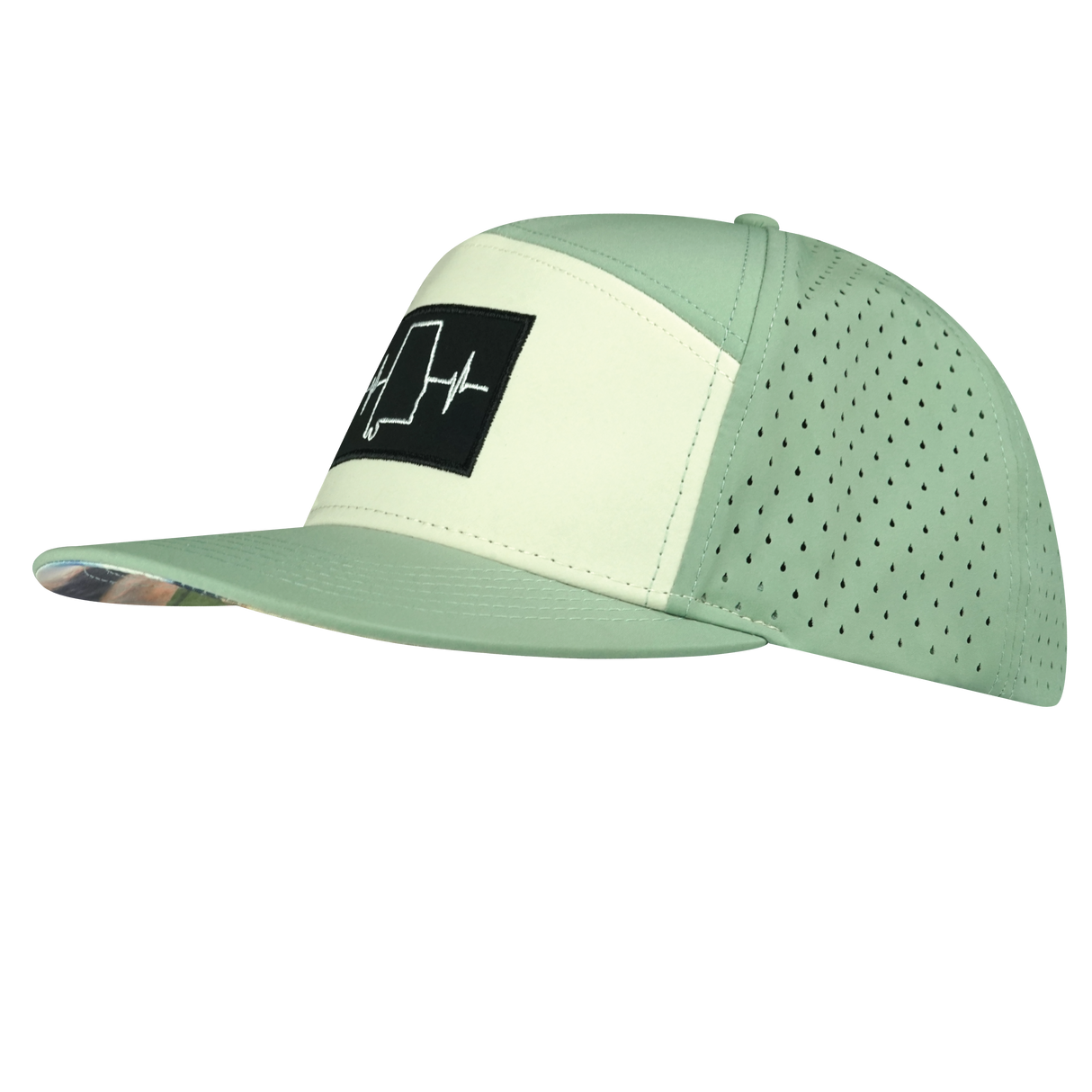 Alabama - 7 Panel - Sage / Cream - Laser Mesh (Unisex)