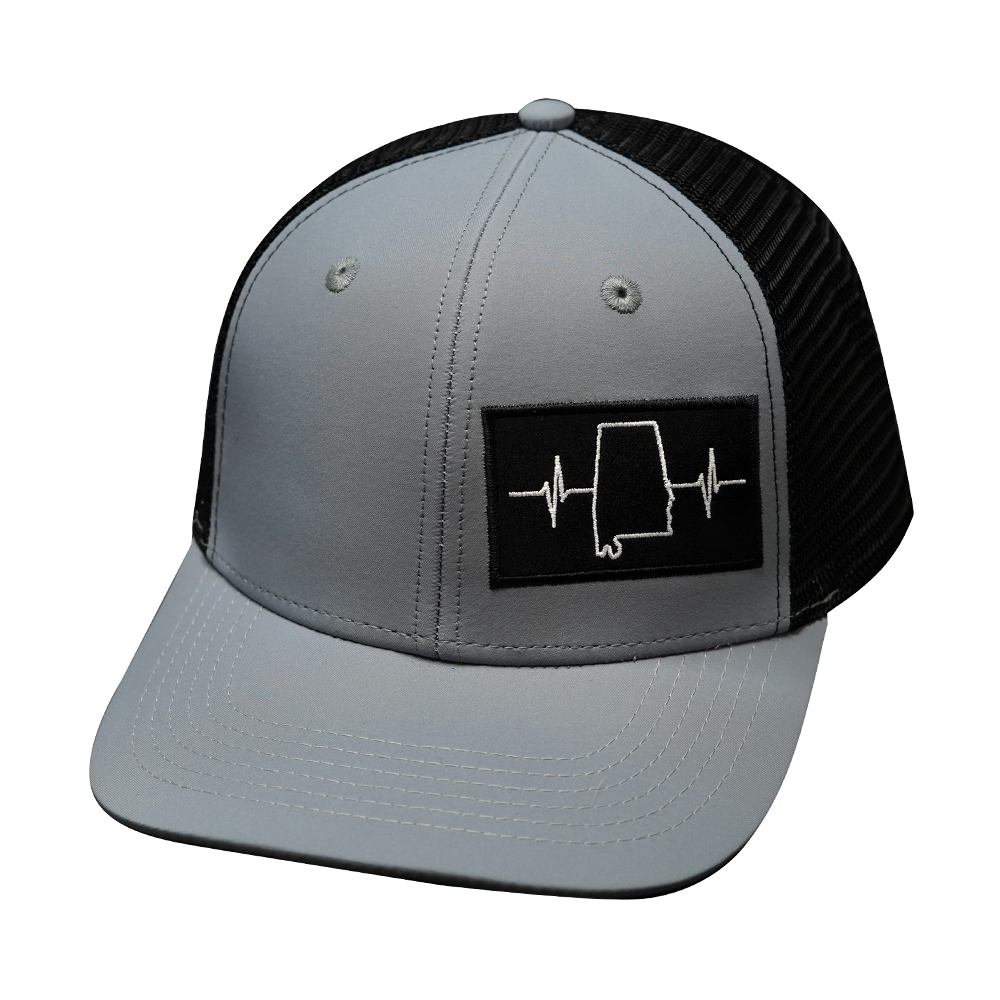 Alabama - 6 Panel - Gray / Black - Laser Mesh (Unisex)