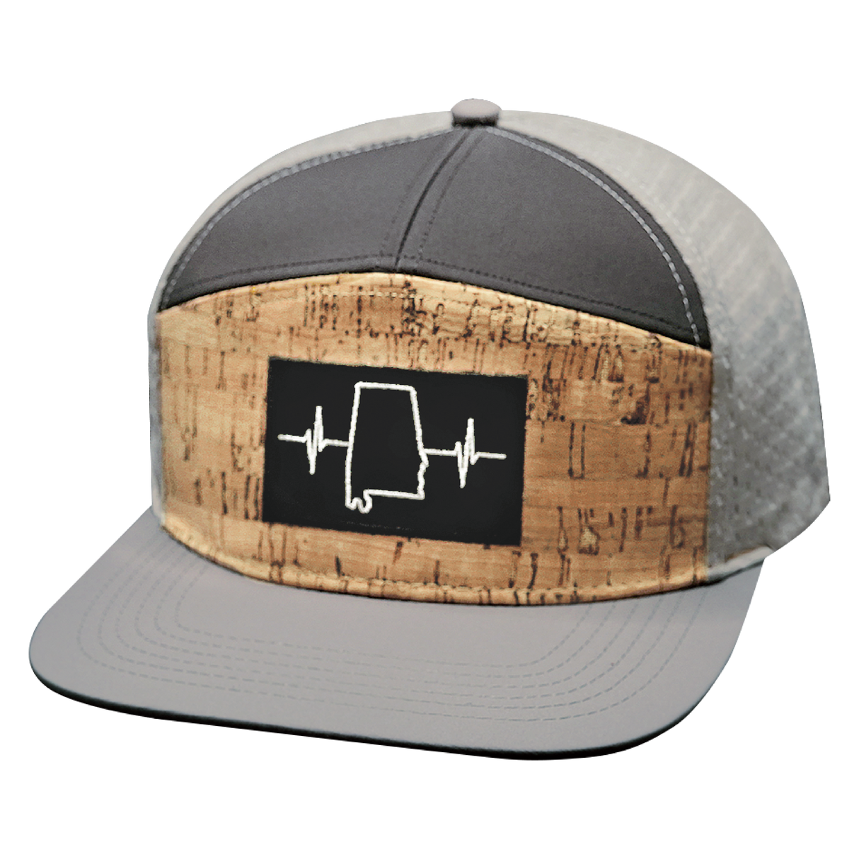 Alabama - 7 Panel - Cork - Gray / Charcoal - Jersey Mesh (Unisex)