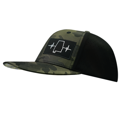 Alabama - 6 Panel - Green Camo / Black - Laser Mesh (Unisex)