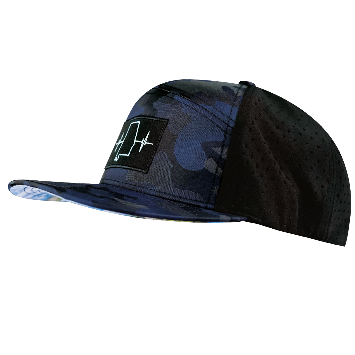 Alabama - 7 Panel - Navy Camo / Black- Laser Mesh (Unisex)