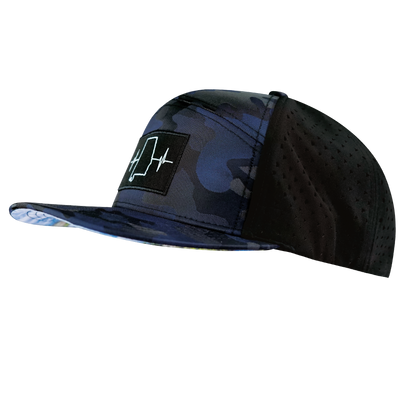 Alabama - 7 Panel - Navy Camo / Black- Laser Mesh (Unisex)