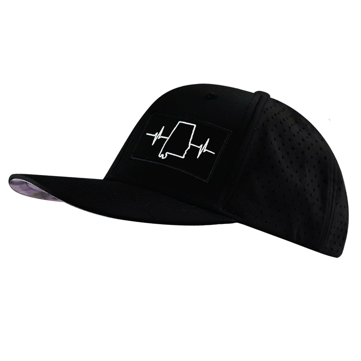 Alabama - 6 Panel - Black - Laser Mesh (Unisex)