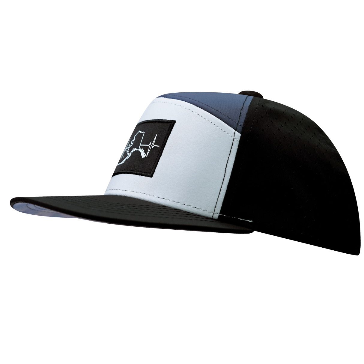 Alaska - 7 Panel - Black / Gray / Charcoal - Laser Mesh (Unisex)