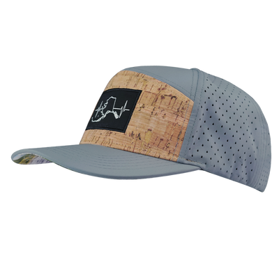 Alaska - 7 Panel - Cork - Gray Blue - Laser Mesh (Unisex)